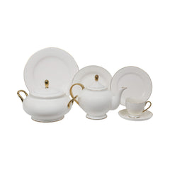 DINNER SET 61PC BONE CHINA GGK HY AT Default Title - MamasJan Crockery