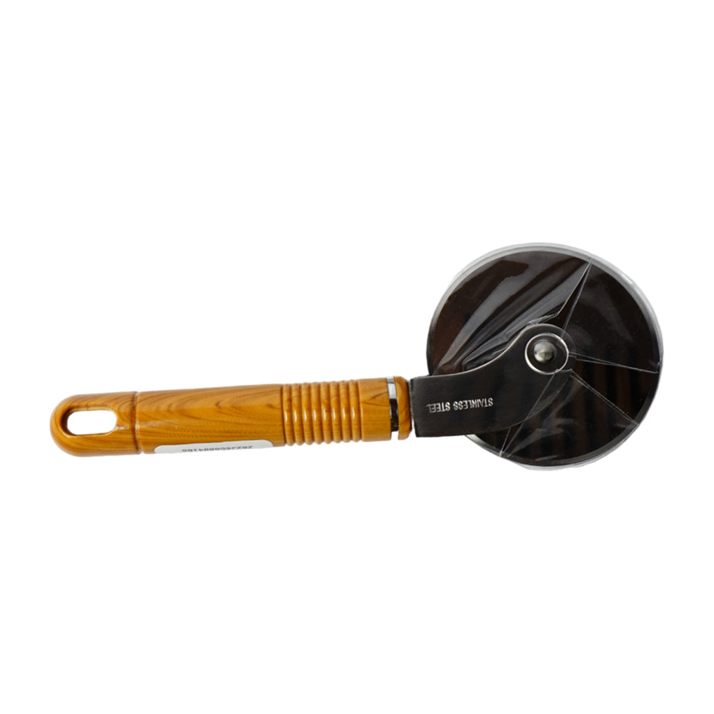 PIZZA CUTTER ROUND WOODEN HANDLE MEDIUM CC034W038A Default Title - MamasJan Crockery