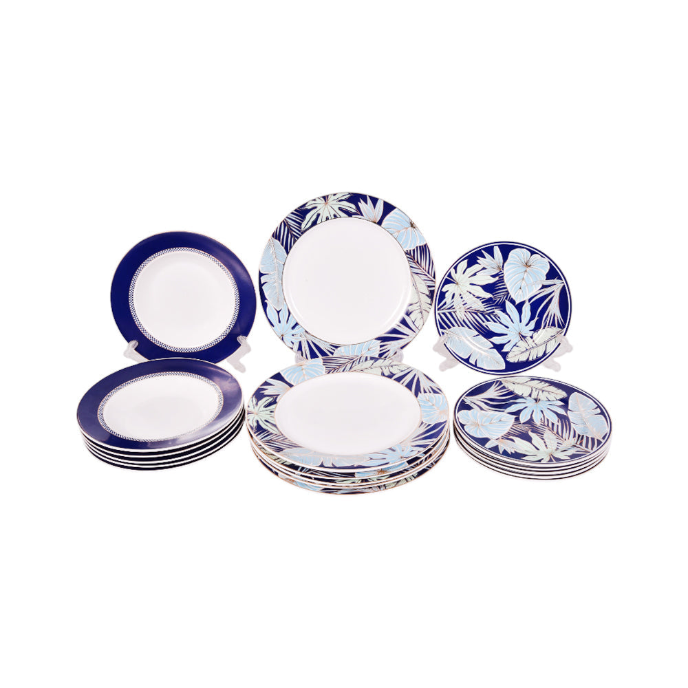PLATE SET 18PC BONE CHINA DS1-18-2243 Default Title - MamasJan Crockery