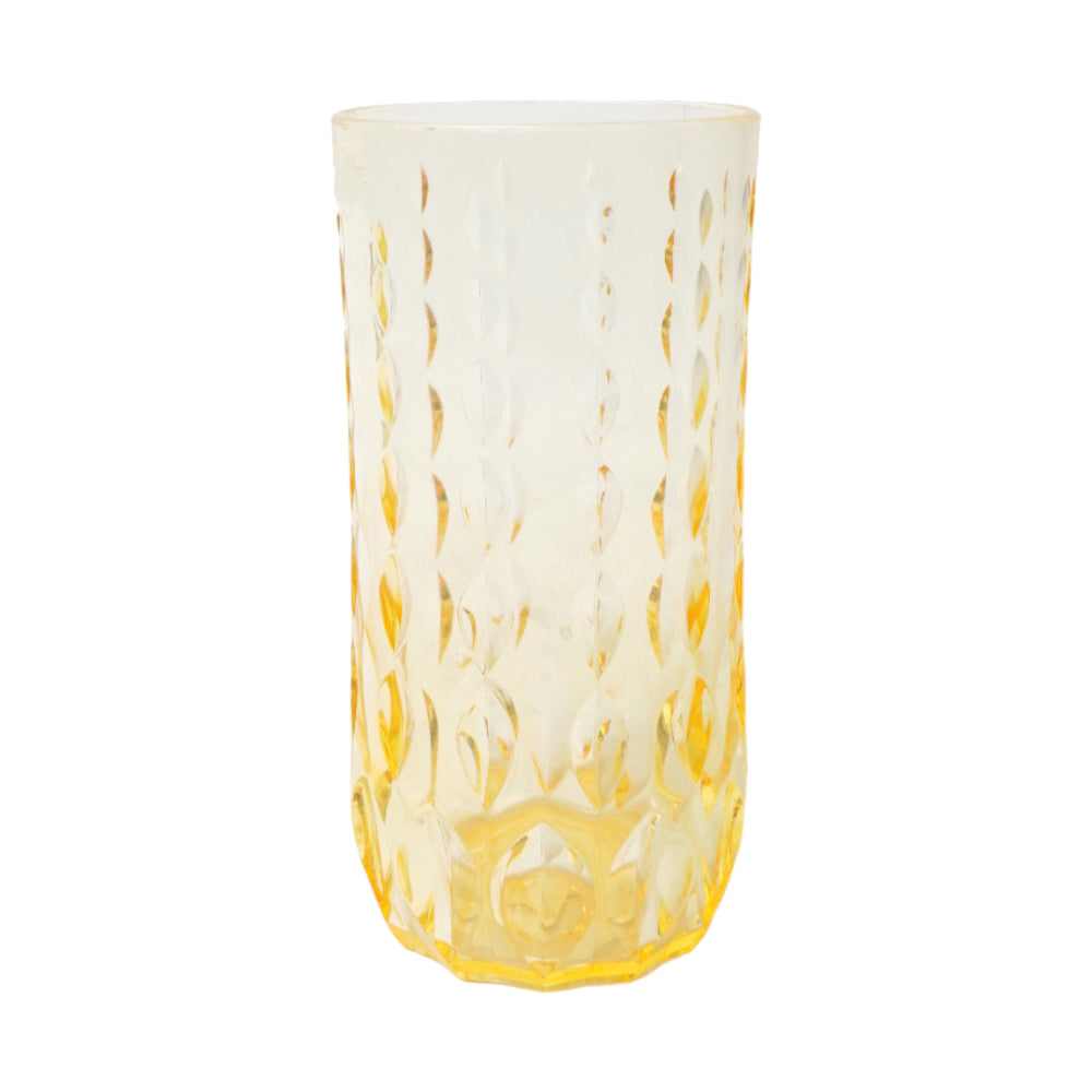 GLASS ACRYLIC WATER DROP CUT AC101-07 YELLOW (Pack 6) Default Title - MamasJan Crockery