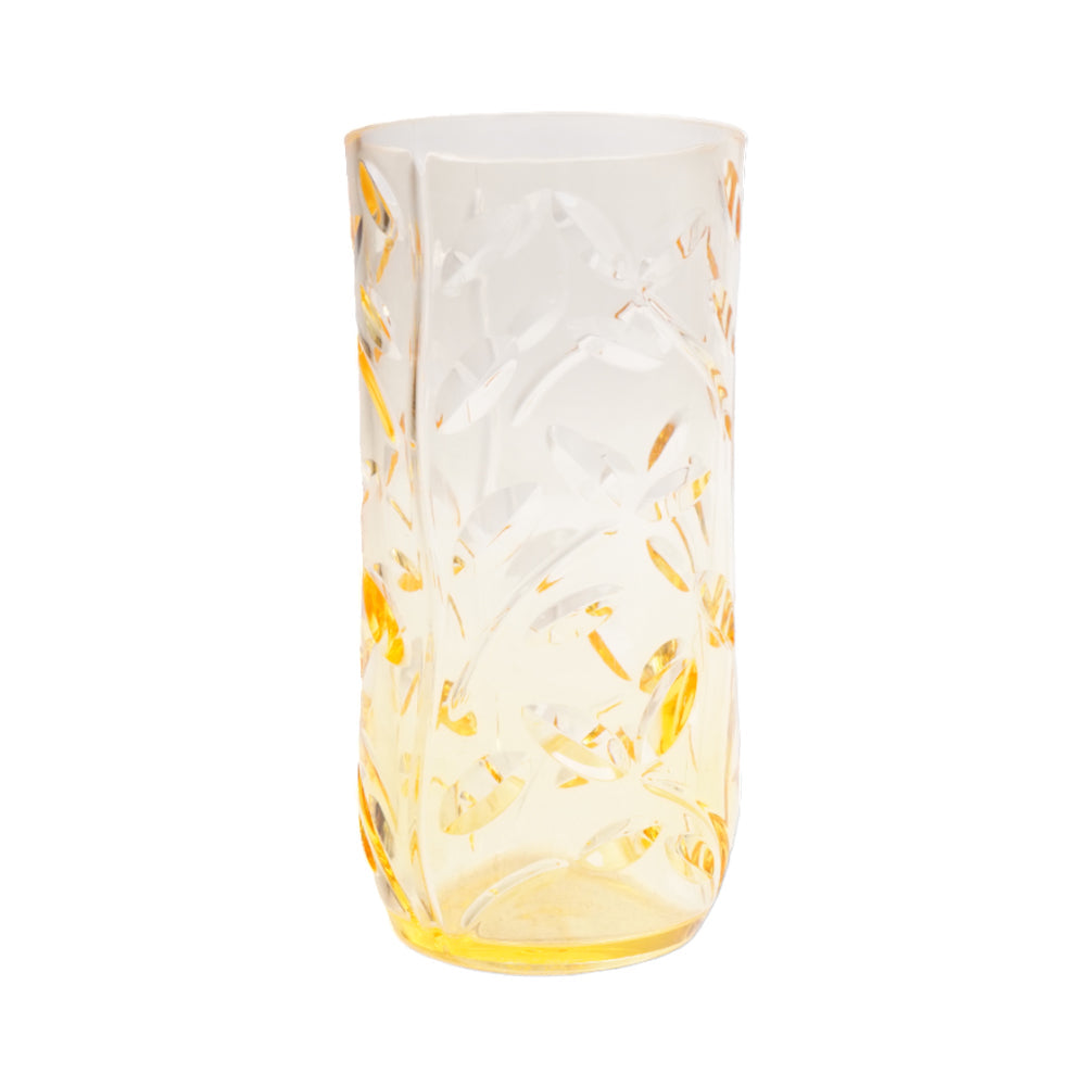 GLASS ACRYLIC LEAVES CUT AC102-07 YELLOW (Pack 6) Default Title - MamasJan Crockery