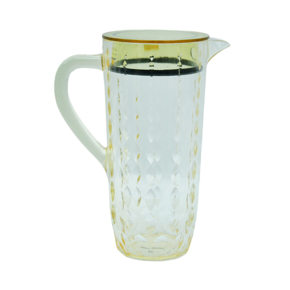 JUG ACRYLIC WATER DROP CUT AC109-07 YELLOW Default Title - MamasJan Crockery
