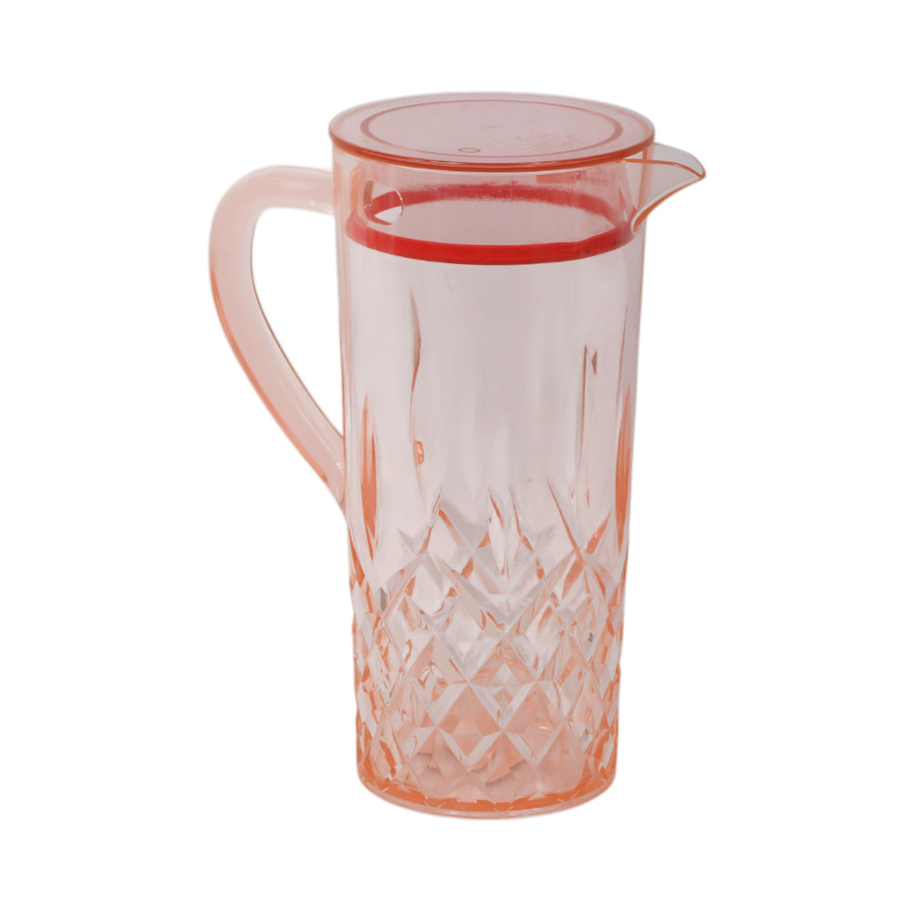 JUG ACRYLIC DIAMOND CUT AC111-02 PINK Default Title - MamasJan Crockery