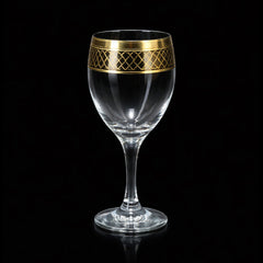 GLASS PSB IMPERIAL HAND CUT GOLD 44272-HGB024 (Pack of 6) Default Title - MamasJan Crockery