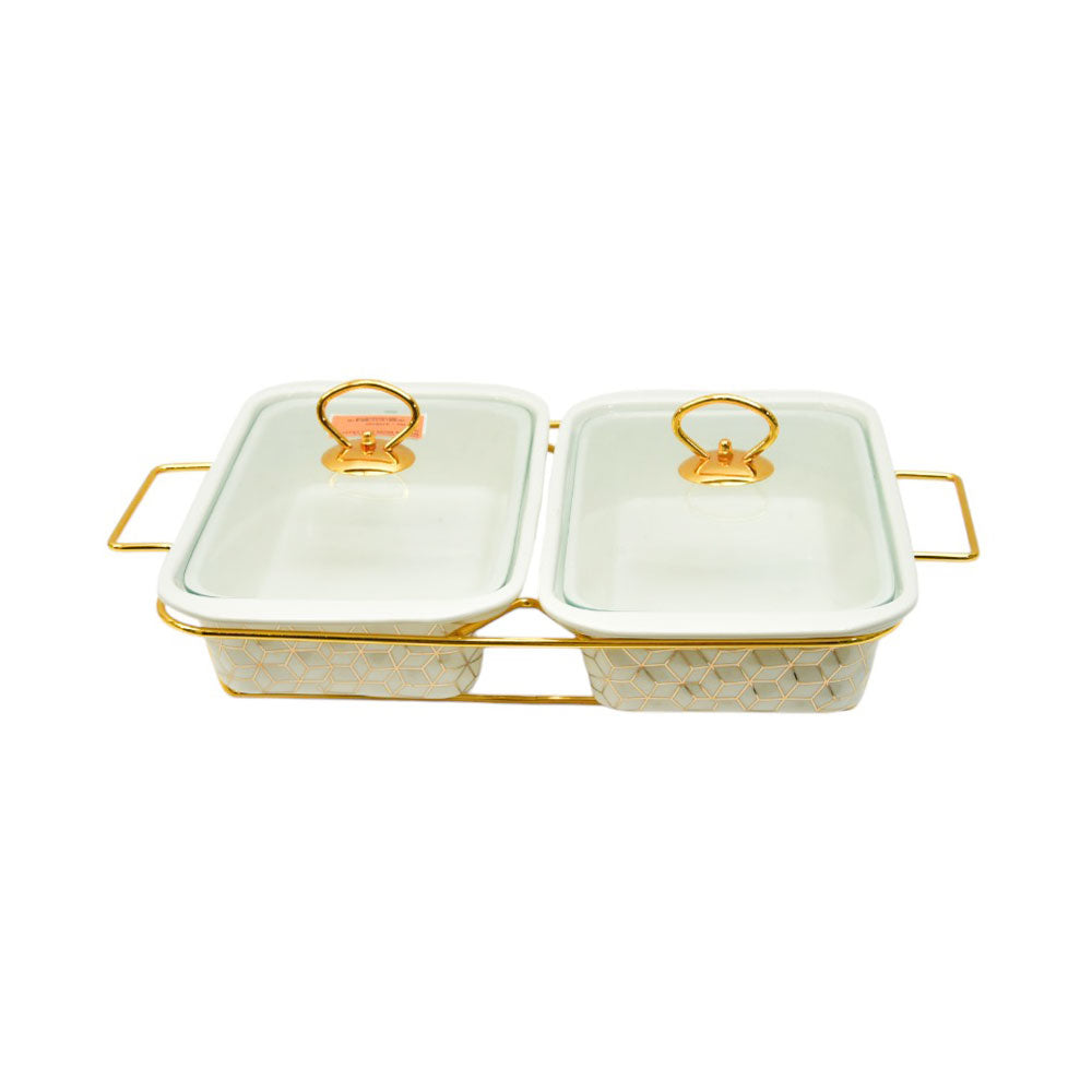 DONGA RECTANGULAR MORE & MORE 2IN1 CX2510D WHITE Default Title - MamasJan Crockery
