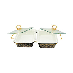 DONGA RECTANGULAR MORE & MORE 2IN1 CX2510D BLACK Default Title - MamasJan Crockery