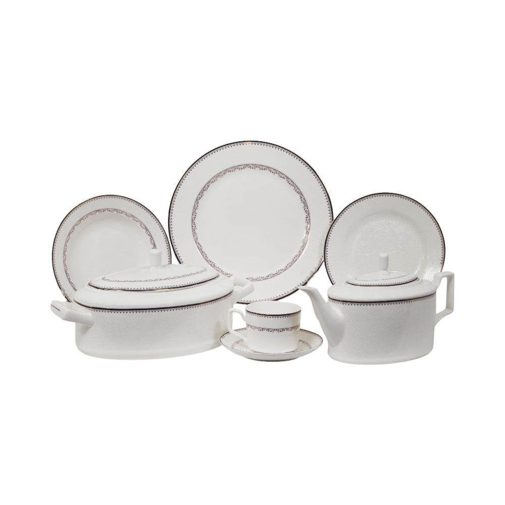 DINNER SET 61PC NEW BONE LD 004 Default Title - MamasJan Crockery