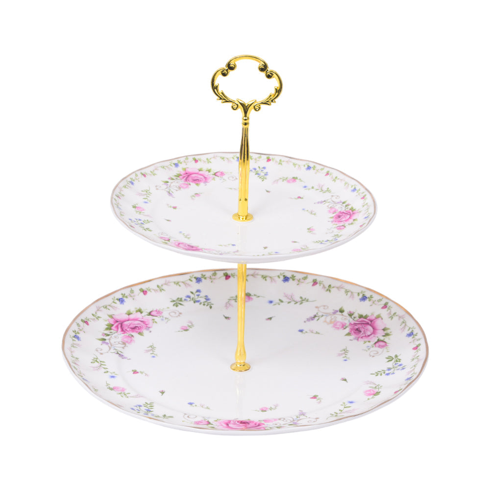 DISH CAKE MORE & MORE 2TIRE K6406 Default Title - MamasJan Crockery
