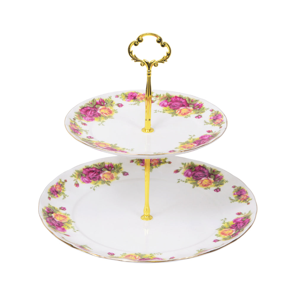 DISH CAKE MORE & MORE 2TIRE K8416 Default Title - MamasJan Crockery