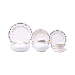 DINNER SET 61PC BONE CHINA HH002AW Default Title - MamasJan Crockery