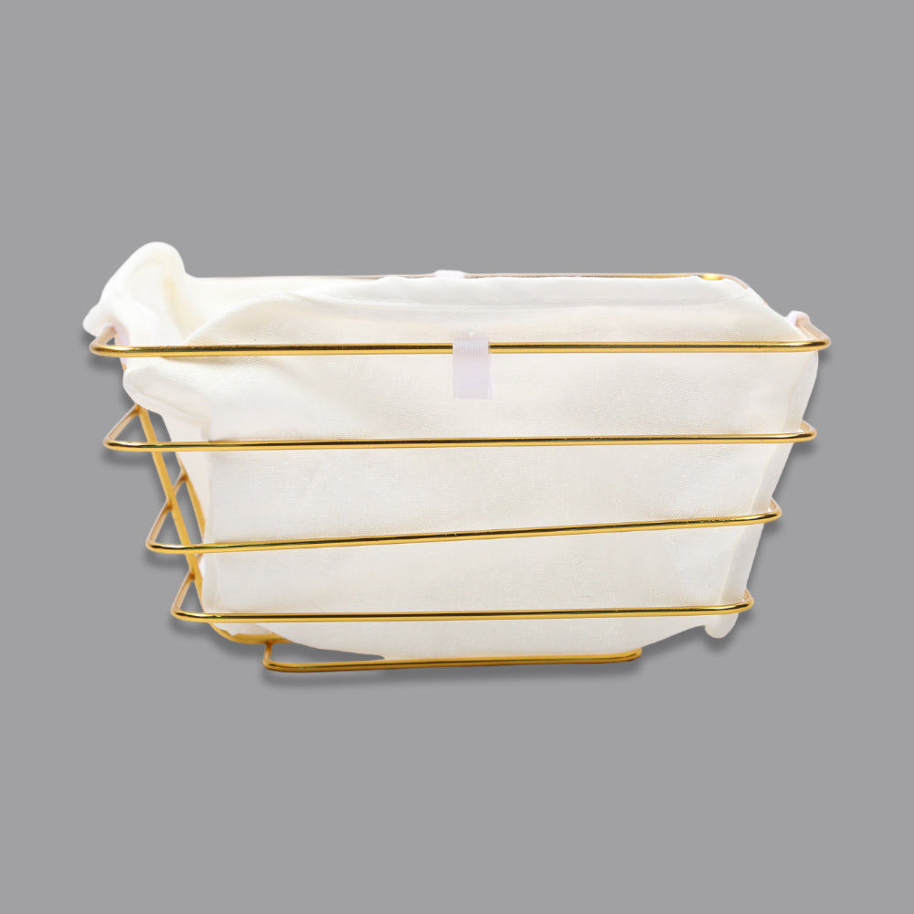 BREAD BASKET SQUARE GOLDEN IR S017X Default Title - MamasJan Crockery
