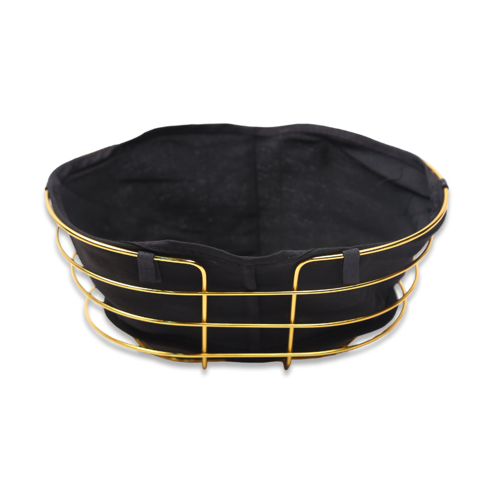 BREAD BASKET OVAL GOLDEN IR S018X Default Title - MamasJan Crockery