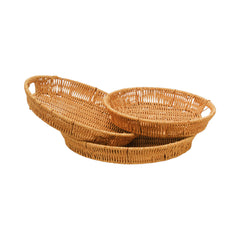 TRAY SET 3PC CANE ROUND IR 1365-4 Default Title - MamasJan Crockery