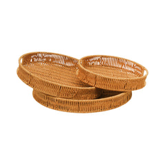 TRAY SET 3PC CANE ROUND IR 1365-5 Default Title - MamasJan Crockery
