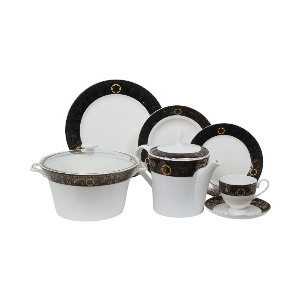 DINNER SET 89 PC BONE CHINA JOHN ADAMS H3-3FT Default Title - MamasJan Crockery