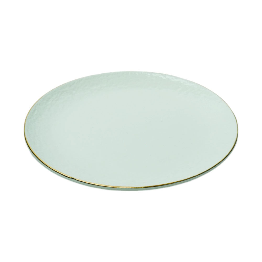 PLATE QUARTER WHITE PORCELAIN MOON EMBOSSED 7INCH IR Default Title - MamasJan Crockery