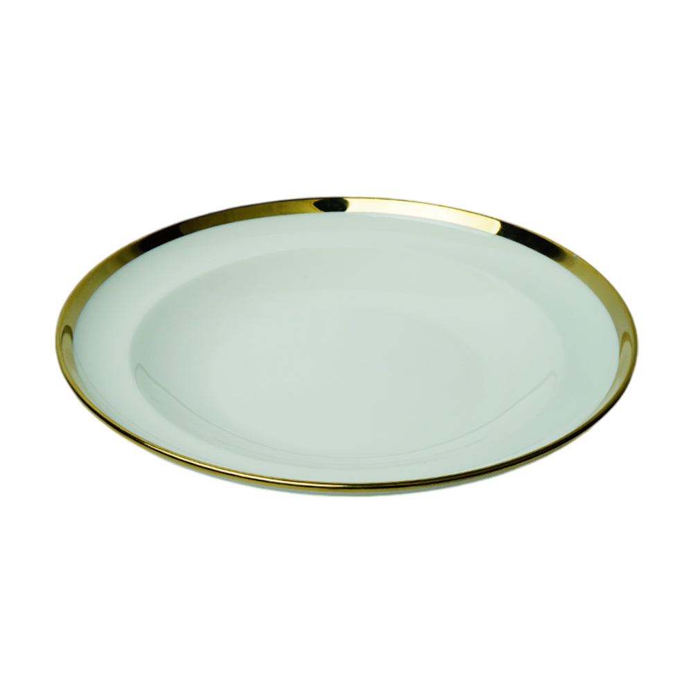 PLATE DEEP WHITE PORCELAIN ELECTRO 8.75INCH IR DD Default Title - MamasJan Crockery