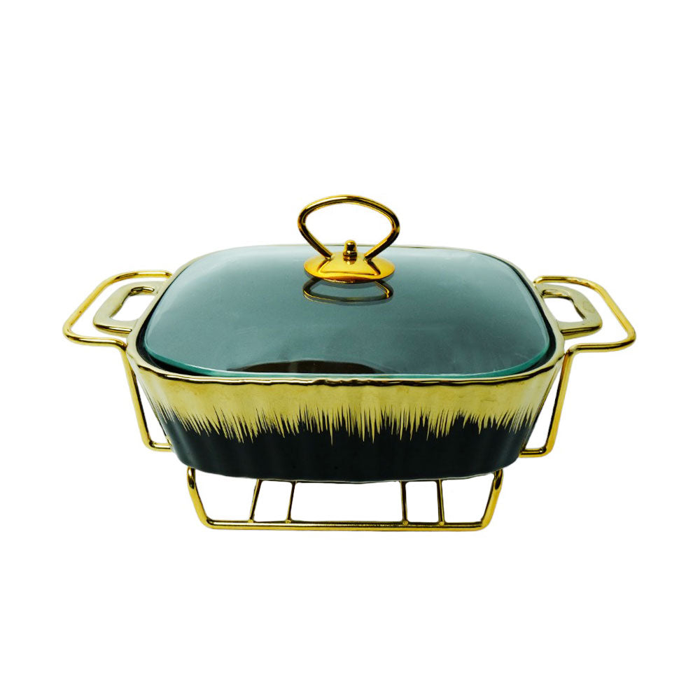 DONGA PORCELAIN SQUARE 11INCH BLACK Default Title - MamasJan Crockery