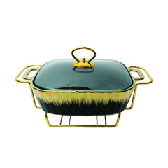 DONGA PORCELAIN SQUARE 11INCH BLACK Default Title - MamasJan Crockery
