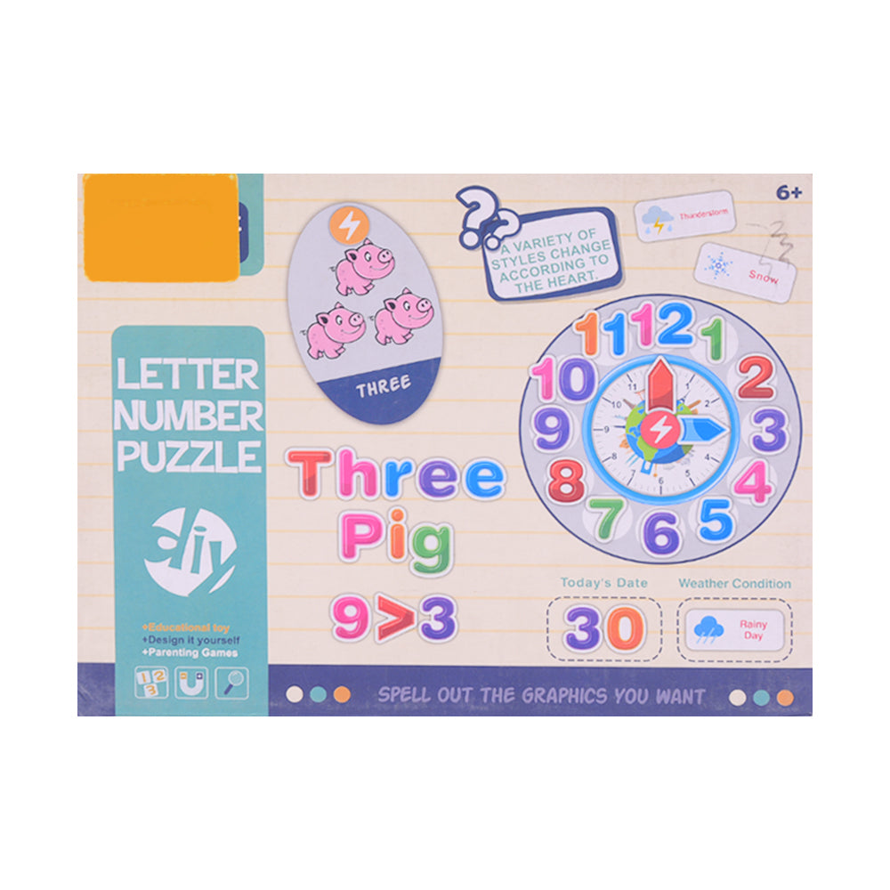 A8947 LETTER NUMBERS PUZZLE Z.B Default Title - MamasJan Toys