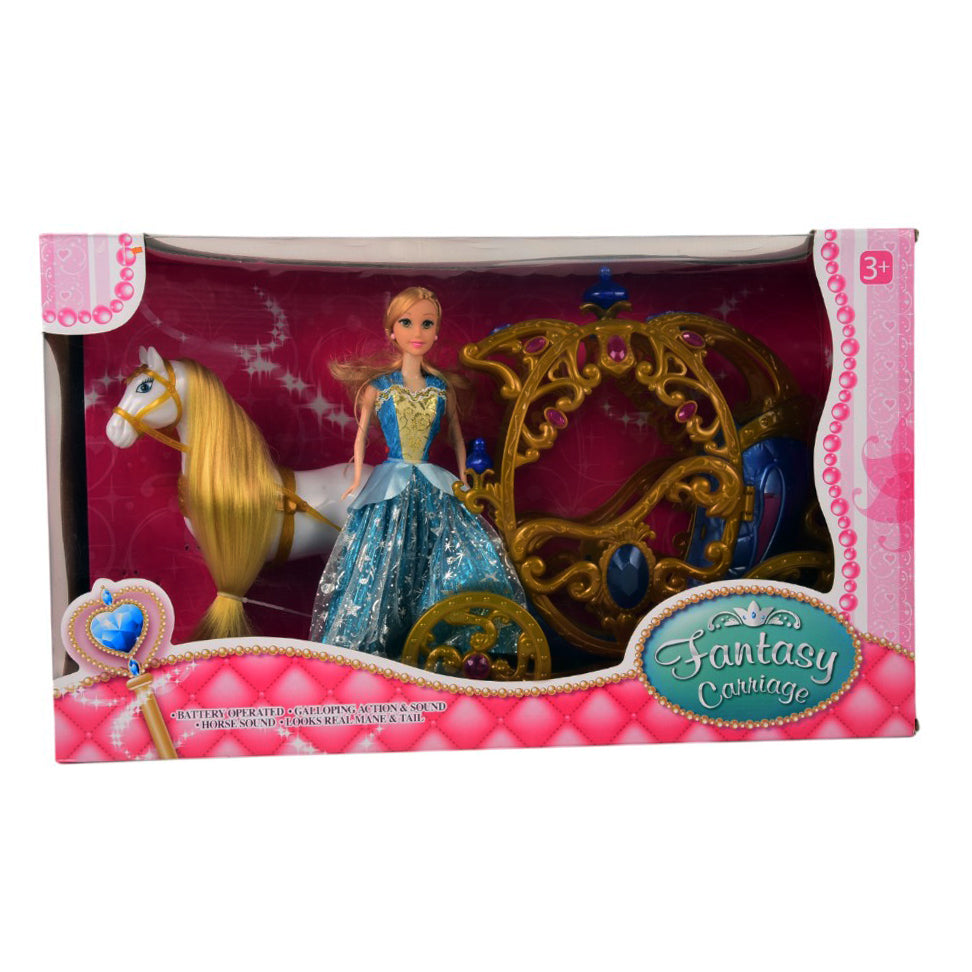 245A FANTASY DOLL WITH CARRIAGE D Default Title - MamasJan Toys