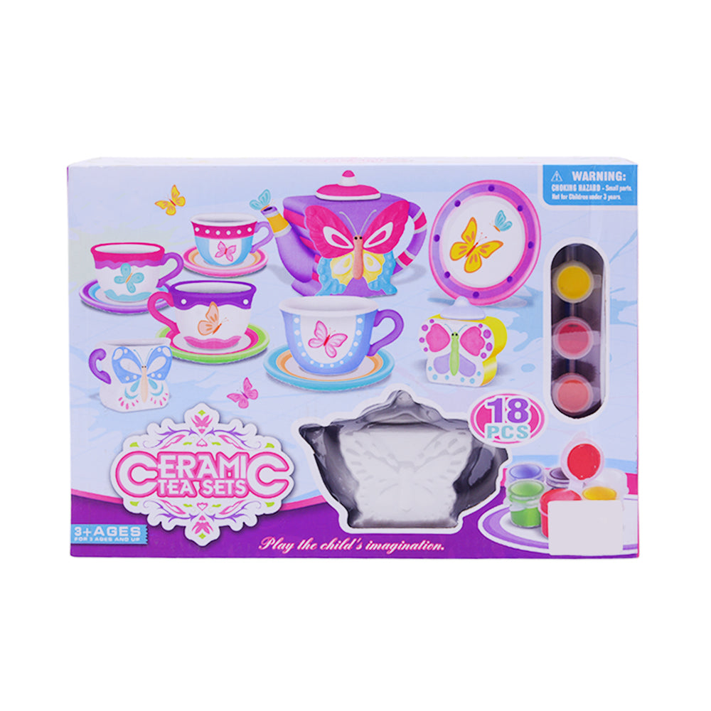 868-E35 CERAMIC CUP ART SET 18PC A.I Default Title - MamasJan Toys