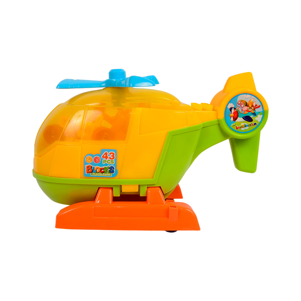 HJ3813A PLAY & LEARN BLOCKS IN HELICOPTER 43PC D Default Title - MamasJan Toys