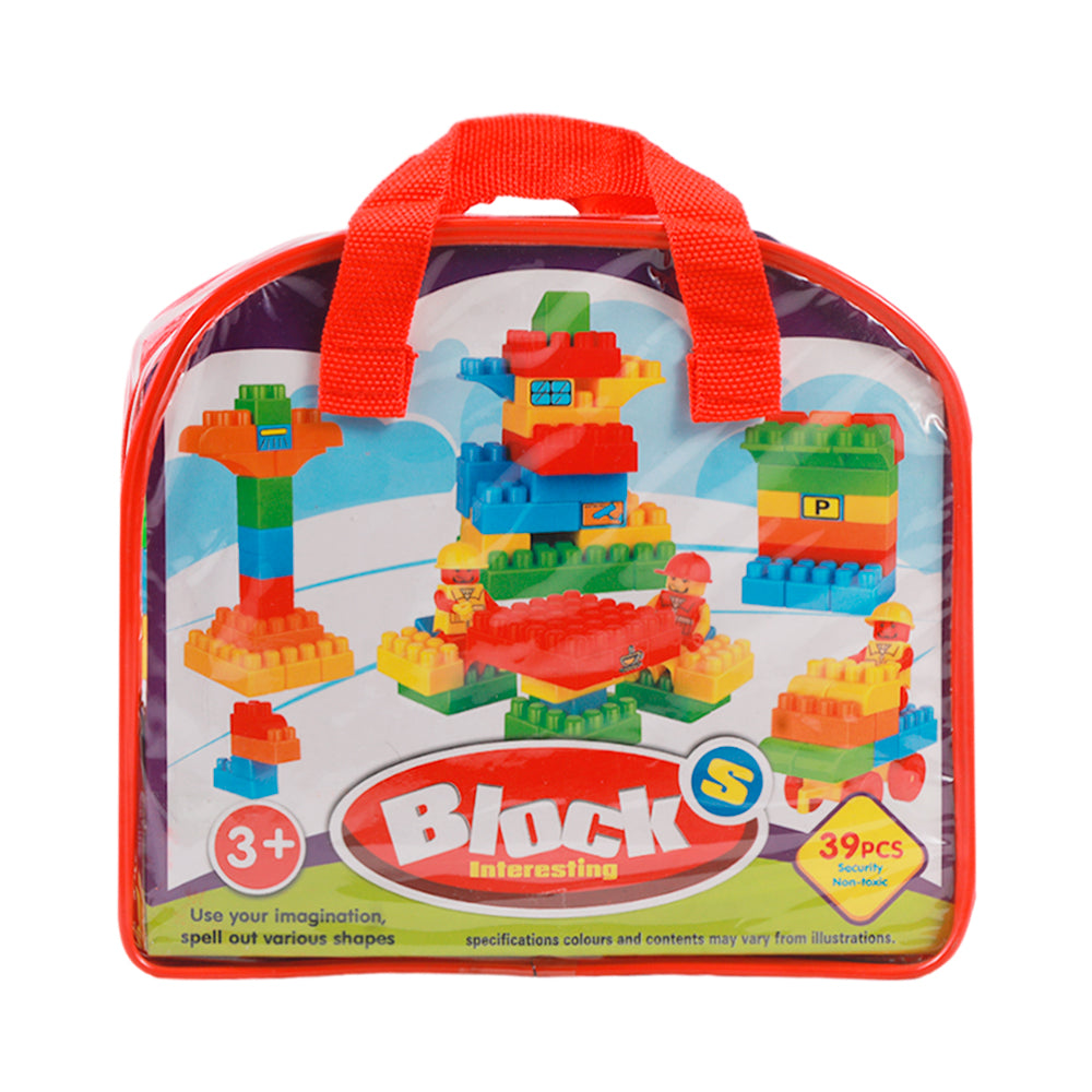 88103-35 INTERESTING BLOCKS SET IN BAG 39PC D Default Title - MamasJan Toys