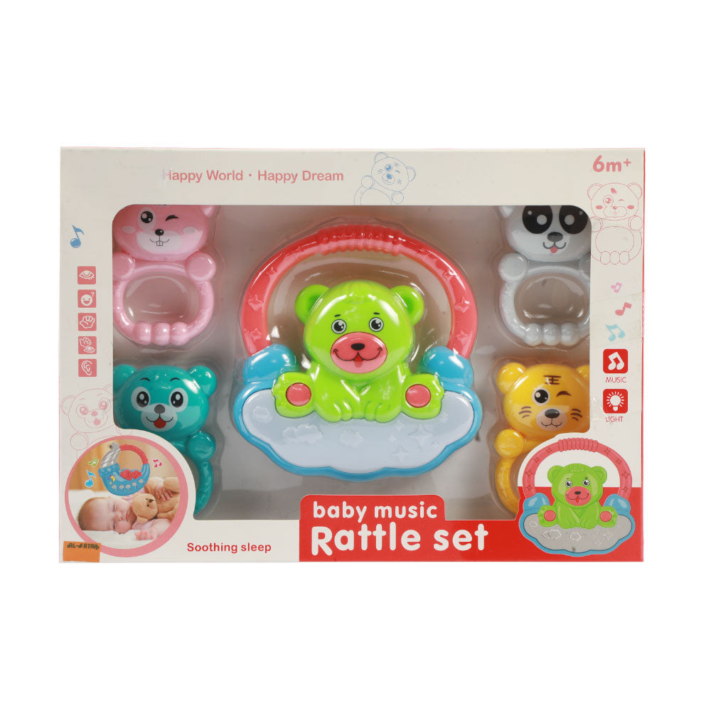 696-R33 BABY RATTLE SET 5PC IR Default Title - MamasJan Toys