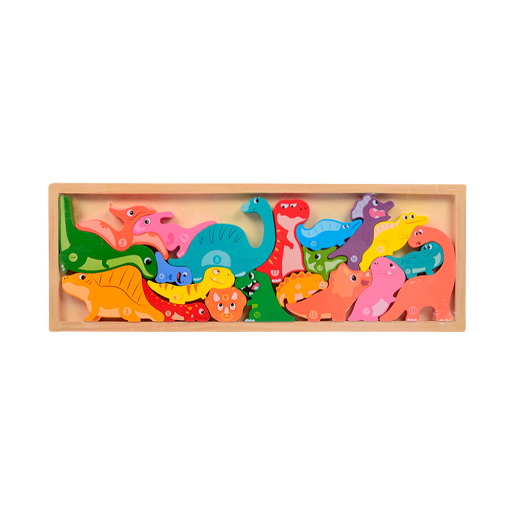 7353-1 WOODEN DINOSAUR TOY IR Default Title - MamasJan Toys