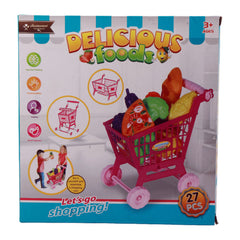 654-1D DELICIOUS FOOD SHOPPING CART A.I Default Title - MamasJan Toys