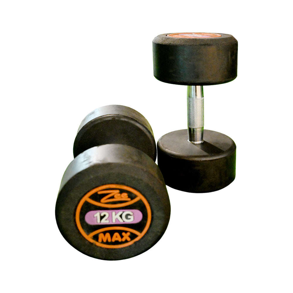 COATED DUMBELLS 12 KG PAIR Default Title - MamasJan Sports & fitness