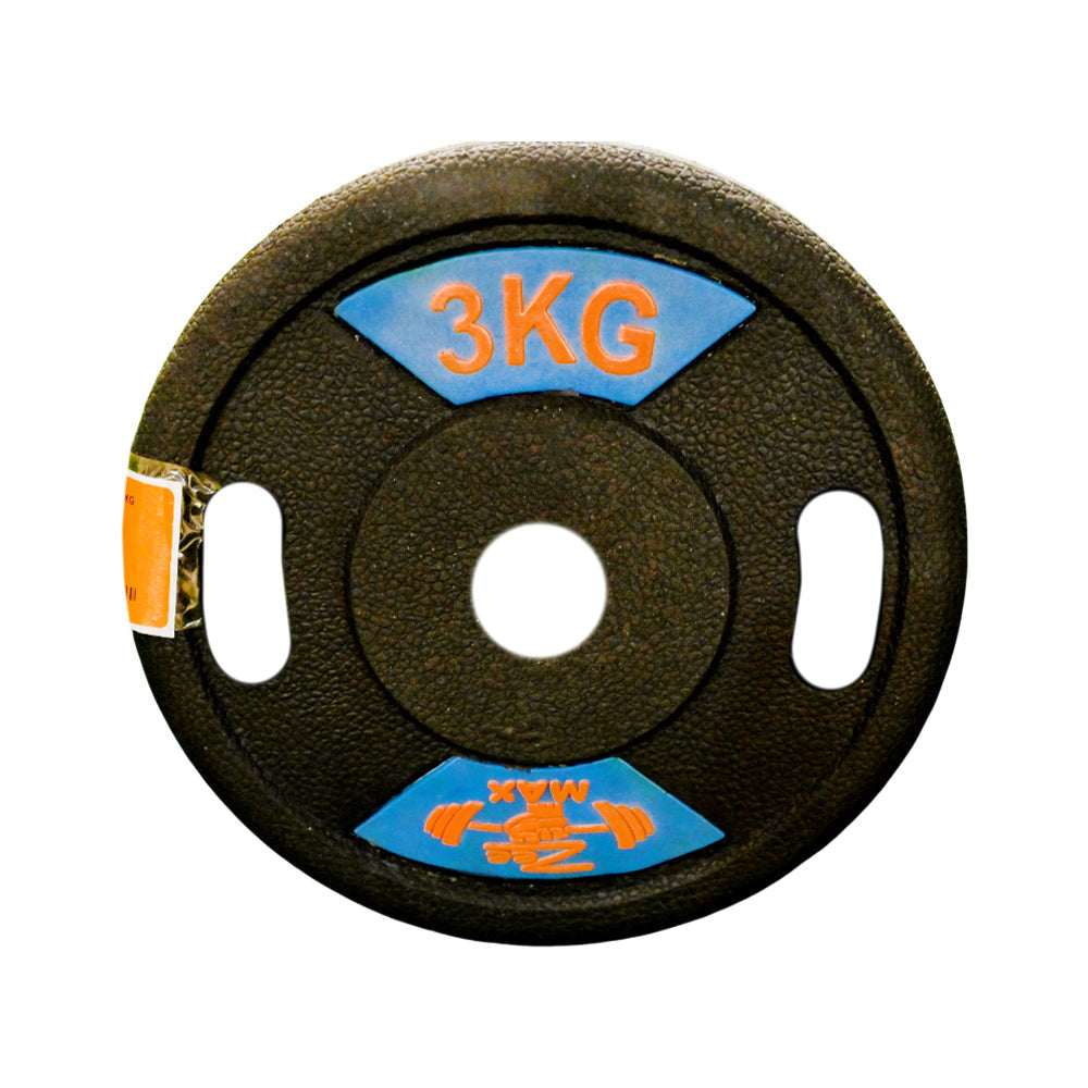RUB WEIGHT PLATE 3 KG 1PC Default Title - MamasJan Sports & fitness