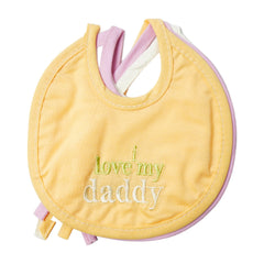 BABY BIB 3PC SET ROUND EMB MZS-23 0 SIZE BRP51 Default Title - MamasJan KidsWear