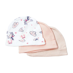 BABY COTTON CAP 3PC SET MDW-23 CHI COTMIX-G Default Title - MamasJan KidsWear