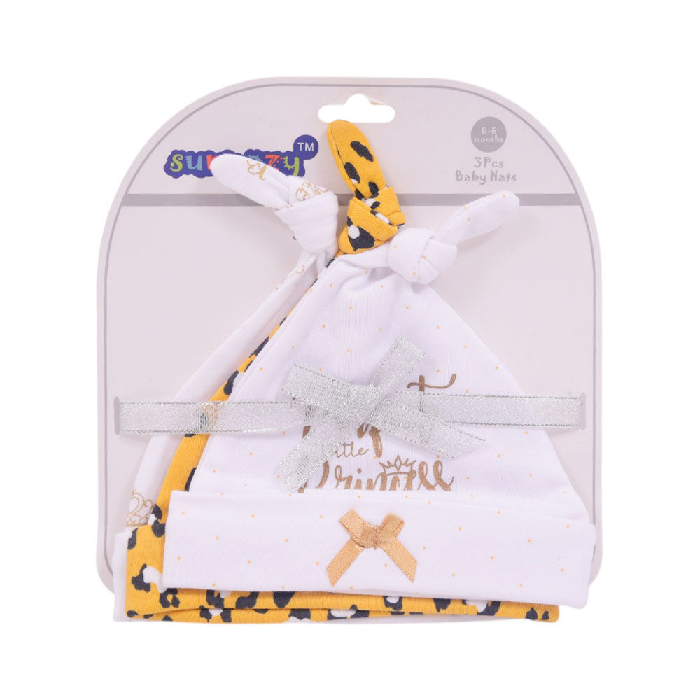BABY COTTON CAP 3PC SET MDW-23 CHI BH338 Default Title - MamasJan KidsWear