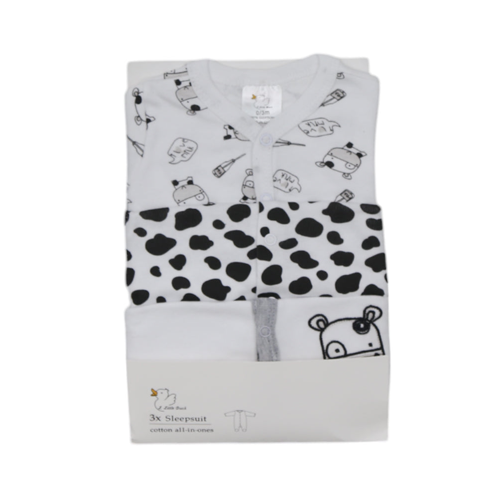 BOYS L/S 3PC SLEEP SUIT W SOCKS MDW-23 0-3M CHI R328 Default Title - MamasJan KidsWear