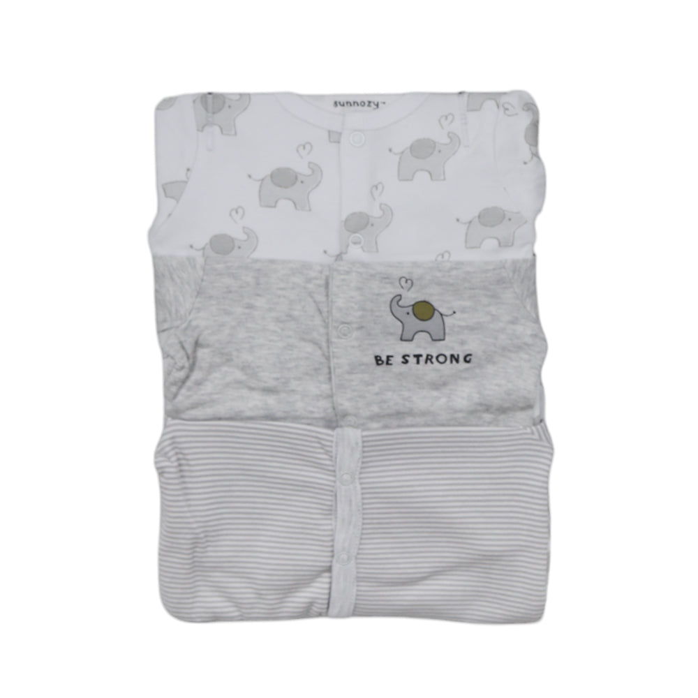 BOYS L/S 3PC SLEEP SUIT MDW-23 6-9M CHI SNYCL351 Default Title - MamasJan KidsWear