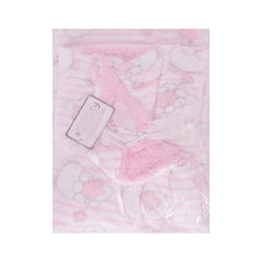 BABY FLEECE WRAPPING SHAWL MDW-23 CHI CLBL34-PINK Default Title - MamasJan KidsWear