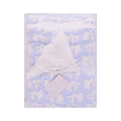 BABY FLEECE WRAPPING SHAWL MDW-23 CHI CLBL72-BLUE Default Title - MamasJan KidsWear