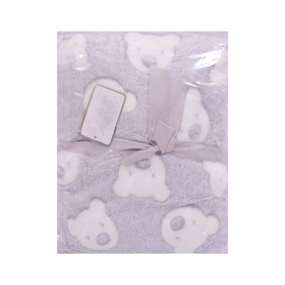 BABY FLEECE WRAPPING SHAWL MDW-23 CHI CLBL47-GREY Default Title - MamasJan KidsWear