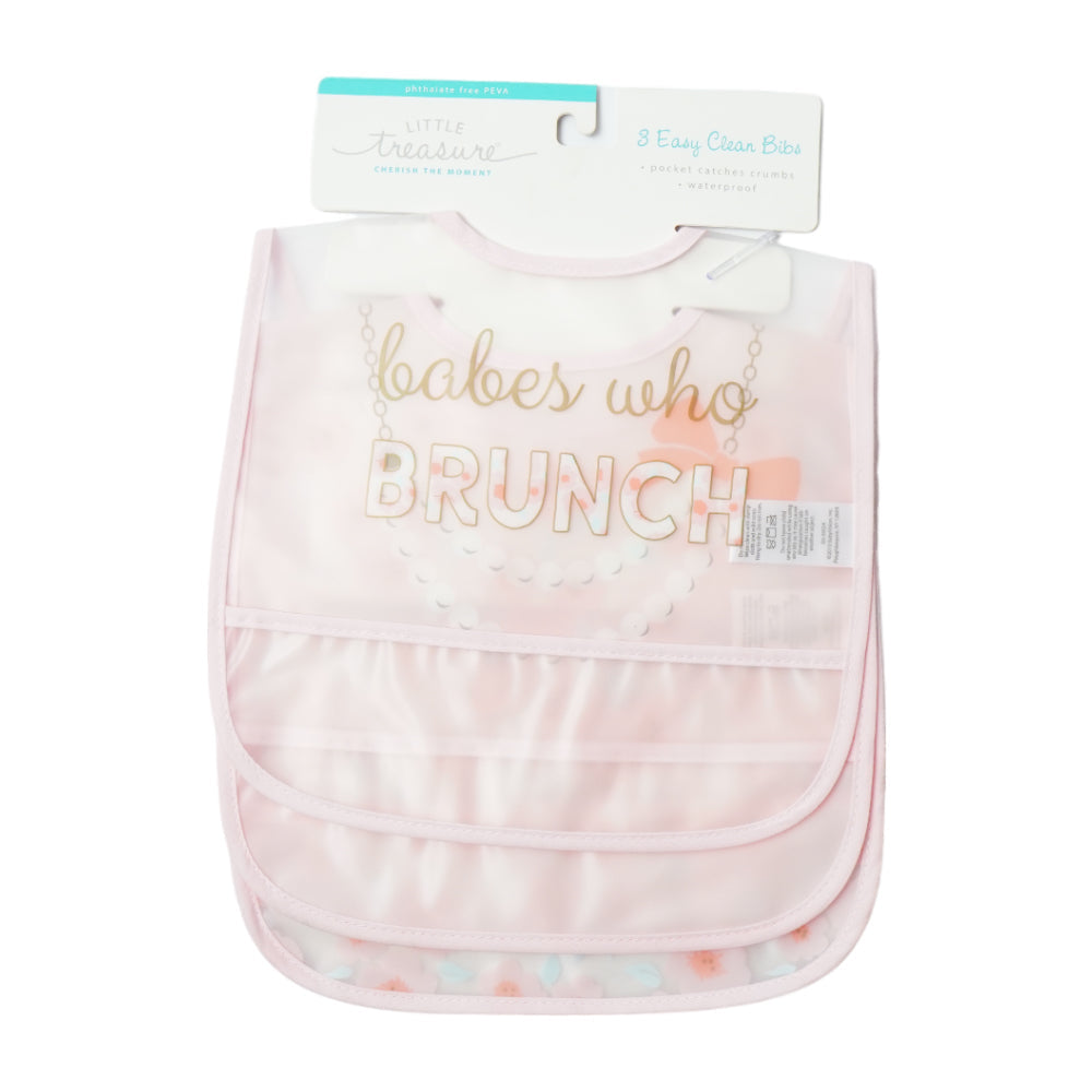 BABY PLASTIC BIB 3PC PACK MDW-23 CHI 75563CH Default Title - MamasJan KidsWear