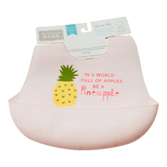 BABY SILICONE BIB MDW-23 CHI 00586CH Default Title - MamasJan KidsWear