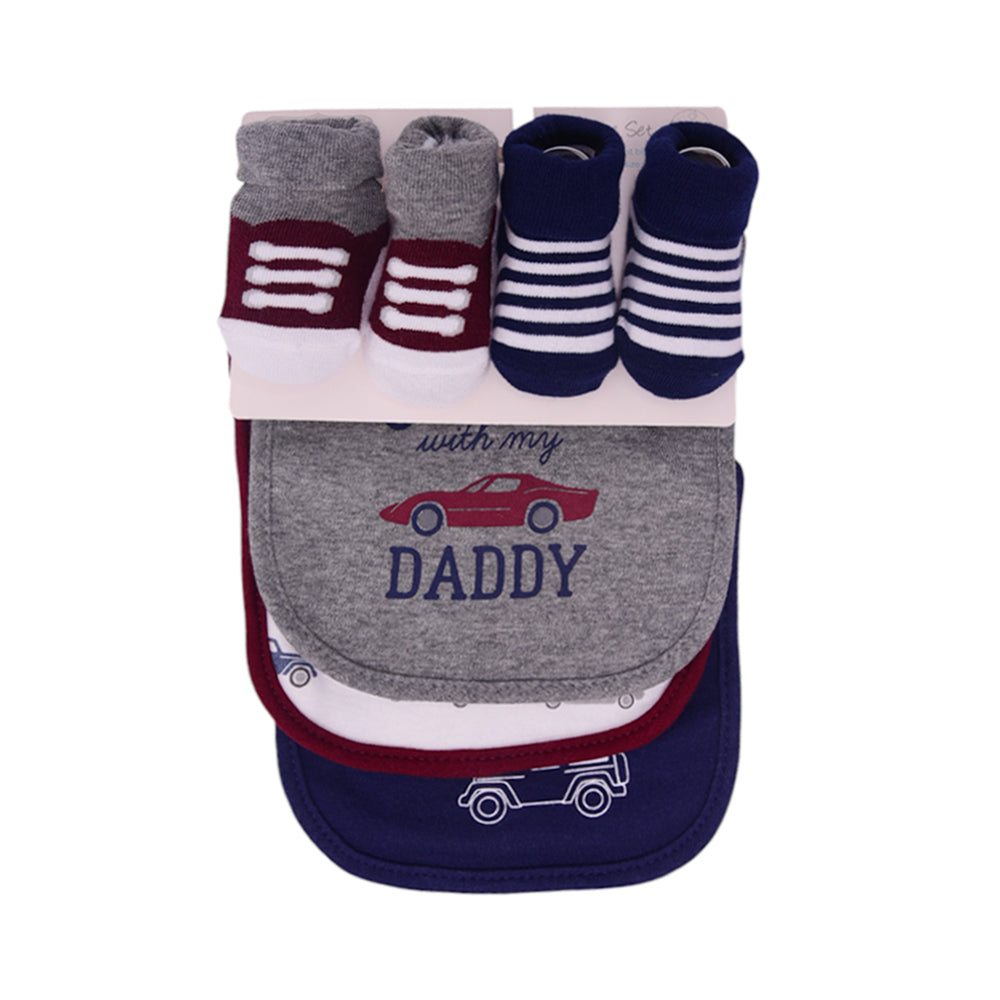BABY BIB 3PC PACK WITH 2 PAIR BOOTIES MDW-23 CHI 19602 Default Title - MamasJan KidsWear