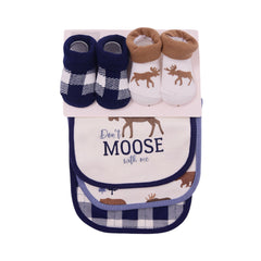 BABY BIB 3PC PACK WITH 2 PAIR BOOTIES MDW-23 CHI 17593 Default Title - MamasJan KidsWear