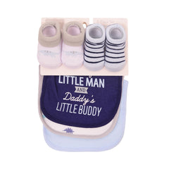 BABY BIB 3PC PACK WITH 2 PAIR BOOTIES MDW-23 CHI 13700 Default Title - MamasJan KidsWear