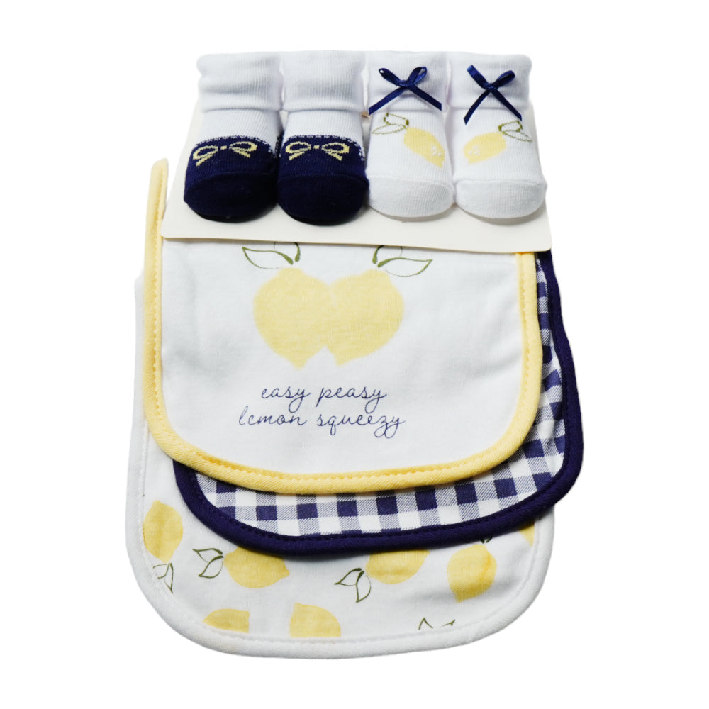 BABY BIB 3PC PACK WITH 2 PAIR BOOTIES MDW-23 CHI 56185 Default Title - MamasJan KidsWear