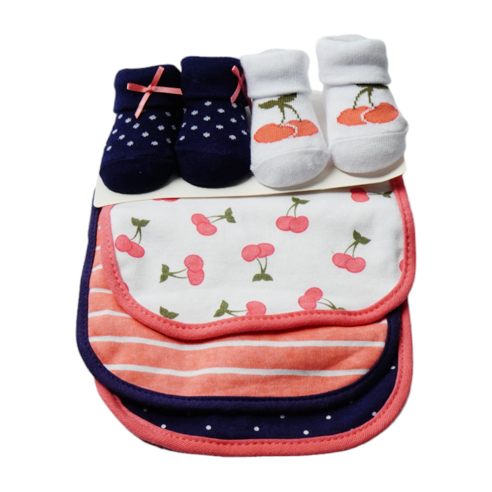BABY BIB 3PC PACK WITH 2 PAIR BOOTIES MDW-23 CHI 56186 Default Title - MamasJan KidsWear