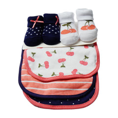 BABY BIB 3PC PACK WITH 2 PAIR BOOTIES MDW-23 CHI 56186 Default Title - MamasJan KidsWear
