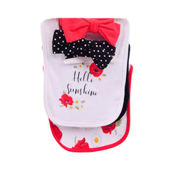 BABY BIB 3PC PACK WITH 2 HEAD BAND MDW-23 CHI 17616 Default Title - MamasJan KidsWear